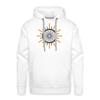 India - Men's Premium Hoodie - white - Front - Liam (192cm)