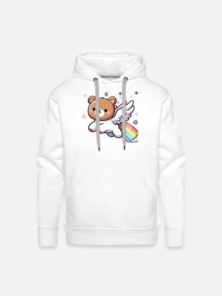 Pegasus Bear - Men's Premium Hoodie - white