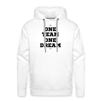 one team one dream Football fans - Men's Premium Hoodie - white - Front - Liam (192cm)