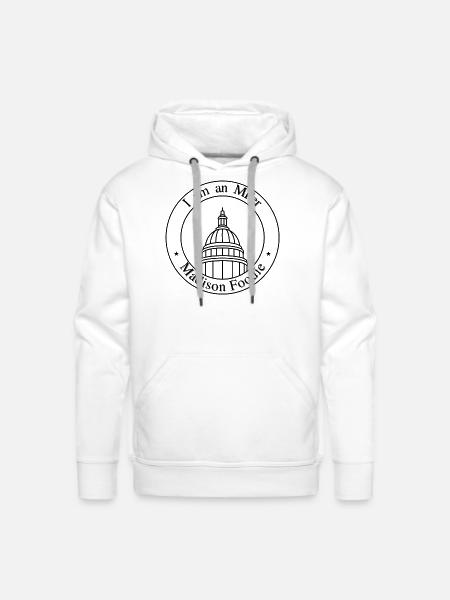 Madison Foodie Capitol - Black - Men's Premium Hoodie - white