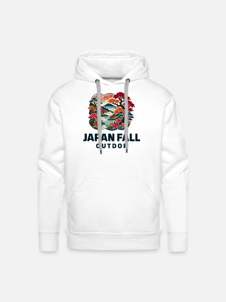 Maple Tranquility - Men's Premium Hoodie - white