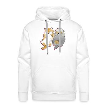 MUFOC CAT fox water - Men's Premium Hoodie - white - Front - Liam (192cm)