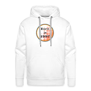 Born in 1997 - Men's Premium Hoodie - white - Front - Liam (192cm)