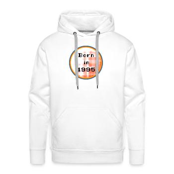 Born in 1995 - Men's Premium Hoodie - white - Front - Liam (192cm)