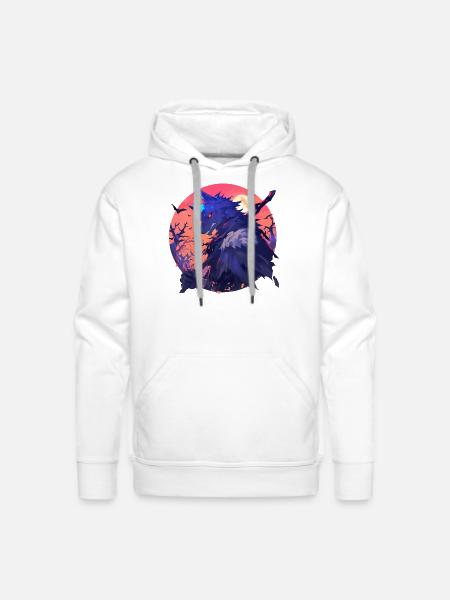 Werewolf Halloween - Men's Premium Hoodie - white