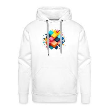 abstract - Men's Premium Hoodie - white - Front - Liam (192cm)