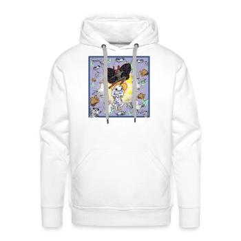Mothman & Isobod - Men's Premium Hoodie - white - Front - Liam (192cm)