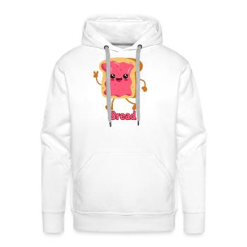 Bread Lover - Men's Premium Hoodie - white - Front - Liam (192cm)