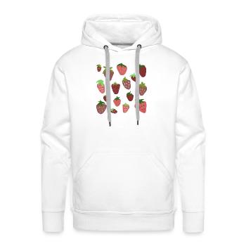 Strawberry Fields - Men's Premium Hoodie - white - Front - Liam (192cm)