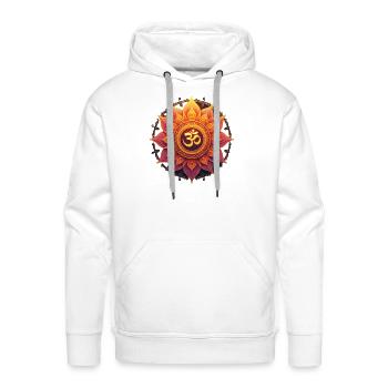 Aum or Om - Men's Premium Hoodie - white - Front - Liam (192cm)