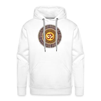Aum or Om - Men's Premium Hoodie - white - Front - Liam (192cm)