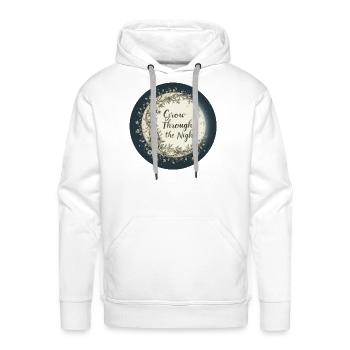 Grow through the Night - Men's Premium Hoodie - white - Front - Liam (192cm)