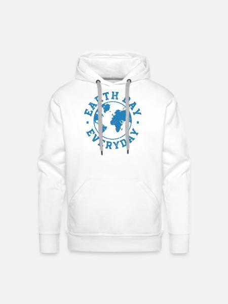 Earth Day Everyday - Men's Premium Hoodie - white