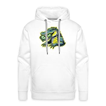 Crocodile Argent Dollars - Molleton à capuche Premium pour homme - blanc - Devant - Liam (192cm)
