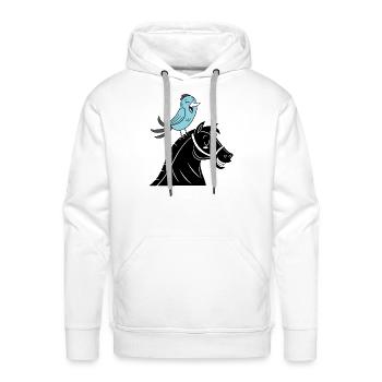 Happiness - Men's Premium Hoodie - white - Front - Liam (192cm)