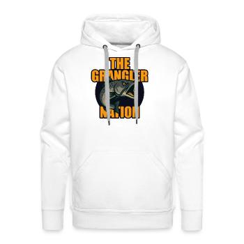 Grangler Nation (Catfish) - Men's Premium Hoodie - white - Front - Liam (192cm)