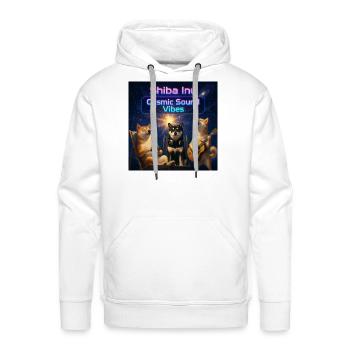 Shiba Inu Cosmic Sound – Chill Dog Band - Men's Premium Hoodie - white - Front - Liam (192cm)