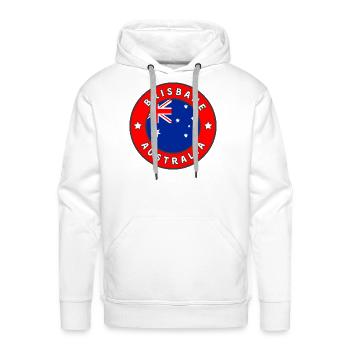 Brisbane, Australia - Men's Premium Hoodie - white - Front - Liam (192cm)