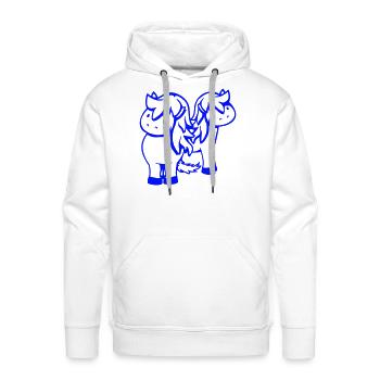 2 horses Team Pony Foal Couple Comic Friends Love - Men's Premium Hoodie - white - Front - Liam (192cm)