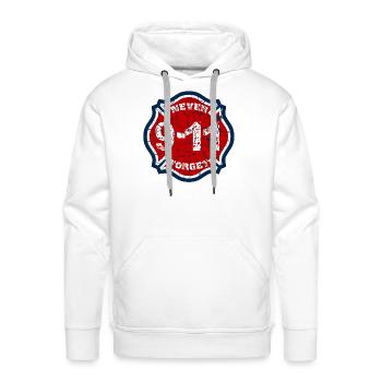 911 CROSS - Men's Premium Hoodie - white - Front - Liam (192cm)