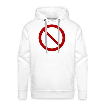 no sign / prohibition - Men's Premium Hoodie - white - Front - Liam (192cm)