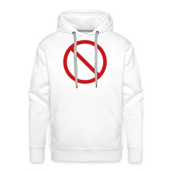 Cancel - Men's Premium Hoodie - white - Front - Liam (192cm)