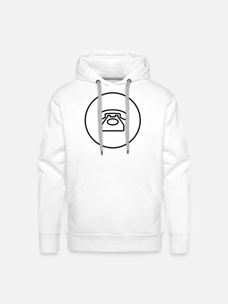phone - Men's Premium Hoodie - white