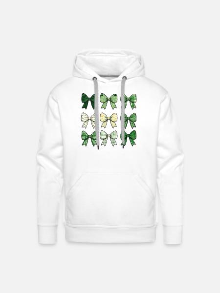 Hair bow green - Men's Premium Hoodie - white