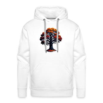 The Majestic Oak Tree of Autumn - Men's Premium Hoodie - white - Front - Liam (192cm)
