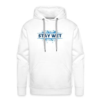 Stay wet - Men's Premium Hoodie - white - Front - Liam (192cm)