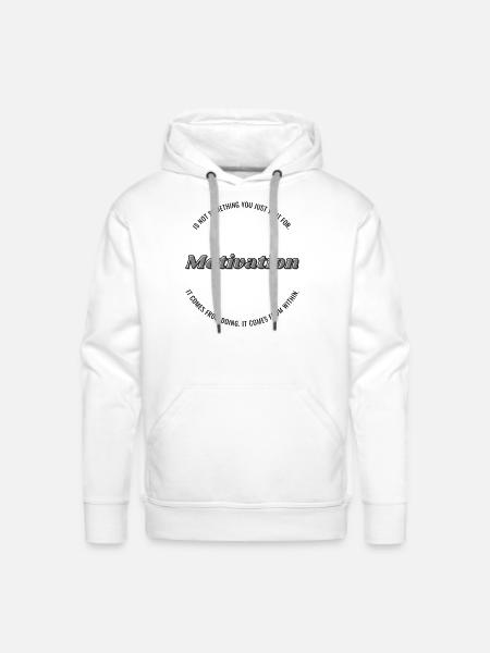 Motivation - Men's Premium Hoodie - white