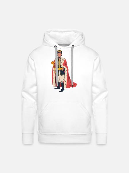 king - Men's Premium Hoodie - white