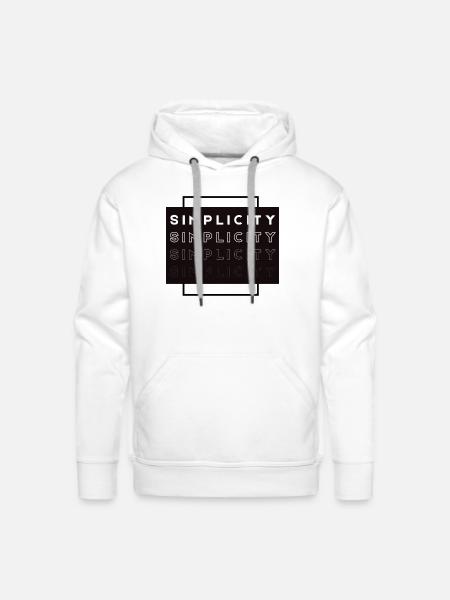 Simplicity - Men's Premium Hoodie - white