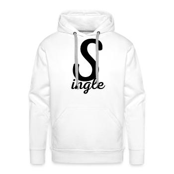 Single - Men's Premium Hoodie - white - Front - Liam (192cm)