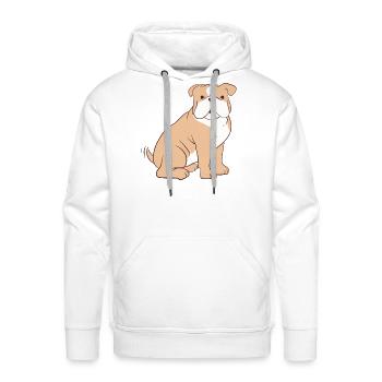 Bulldog - Men's Premium Hoodie - white - Front - Liam (192cm)