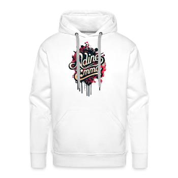 High Resolution tshirt Designs - Men's Premium Hoodie - white - Front - Liam (192cm)