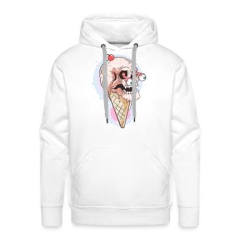 Ice cream - Men's Premium Hoodie - white - Front - Liam (192cm)