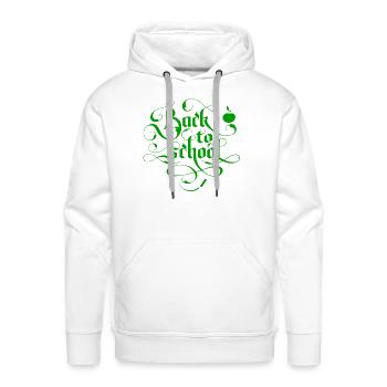 back to school - Men's Premium Hoodie - white - Front - Liam (192cm)