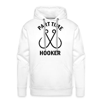 Part Time Hooker Fishing - Men's Premium Hoodie - white - Front - Liam (192cm)