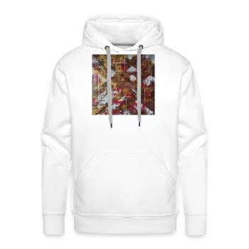 Fragments de temps - Molleton à capuche Premium pour homme - blanc - Devant - Liam (192cm)