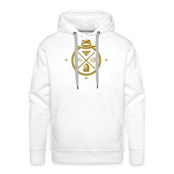 Beekeeper Tools Vintage Apiary T-Shirt Design - Men's Premium Hoodie - white - Front - Liam (192cm)