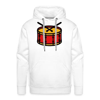 Stadium Drum Ultras Graphic - Men's Premium Hoodie - white - Front - Liam (192cm)
