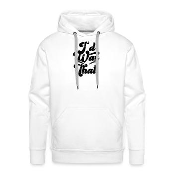 I'd wax that - cosmetologist - Men's Premium Hoodie - white - Front - Liam (192cm)