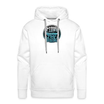I love motor boating - boat owner - Men's Premium Hoodie - white - Front - Liam (192cm)