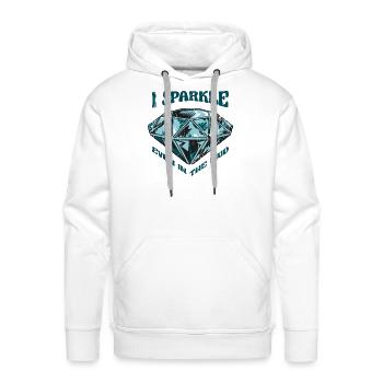 I sparkle even in the mud - mud - Men's Premium Hoodie - white - Front - Liam (192cm)