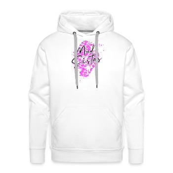 Mud Sistas - sisters - Men's Premium Hoodie - white - Front - Liam (192cm)