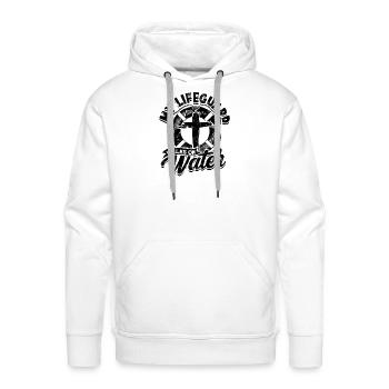 My lifeguard walks on water - lifeguard - Men's Premium Hoodie - white - Front - Liam (192cm)