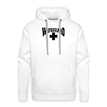 Wifeguard - pool lifeguard - Men's Premium Hoodie - white - Front - Liam (192cm)