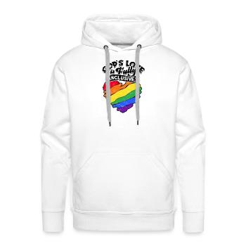 God's love is fully inclusive - inclusive - Men's Premium Hoodie - white - Front - Liam (192cm)
