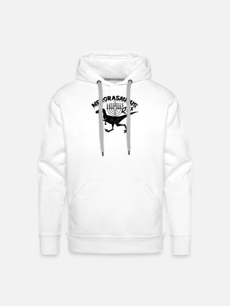 Menorasaurus rex - prehistoric - Men's Premium Hoodie - white